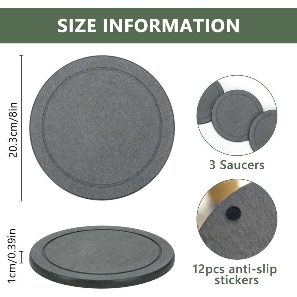 3Pcs/Set Diatomaceous Earth Pl - Drip Tray Saucer review and price